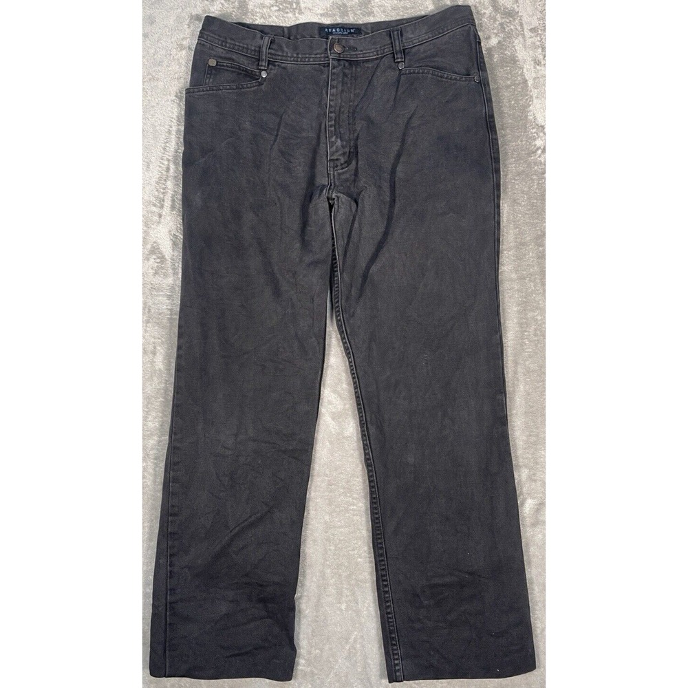 Kenneth Cole Jeans Men's 33X28.5 (Tag 34X32) Reaction Tapered Fit Cotton Black‎